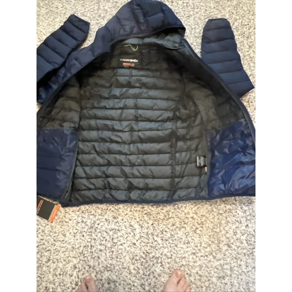 Hawke & Co Men's Sz S Pro series New With Tags Quilted Hoodie Jacket Blue